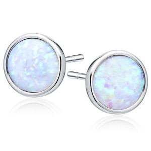 Cercei argint cu piatra bleu White multicolors  DiAmanti Z2021ER_OP16-DIA (Argint 925‰ 1,5 g.)